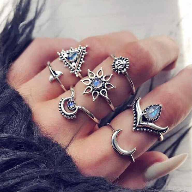 Boho Vintage Ring Set
