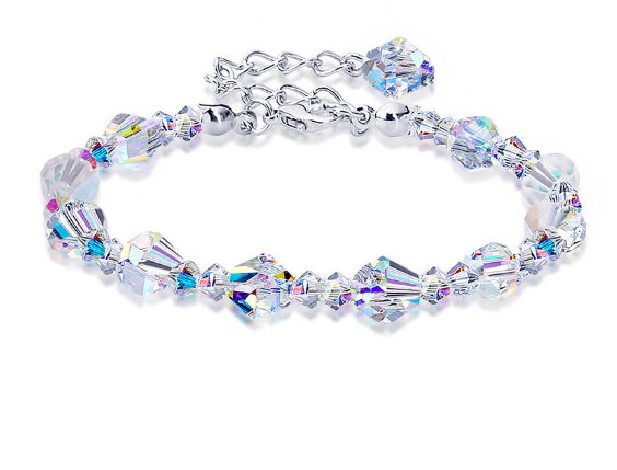 Colorful Crystal Necklace and Bracelet Set