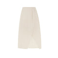 Satin Slit Irregular Skirt