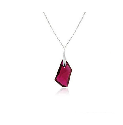 Austrian Crystal Necklace with Wish Stone Pendant