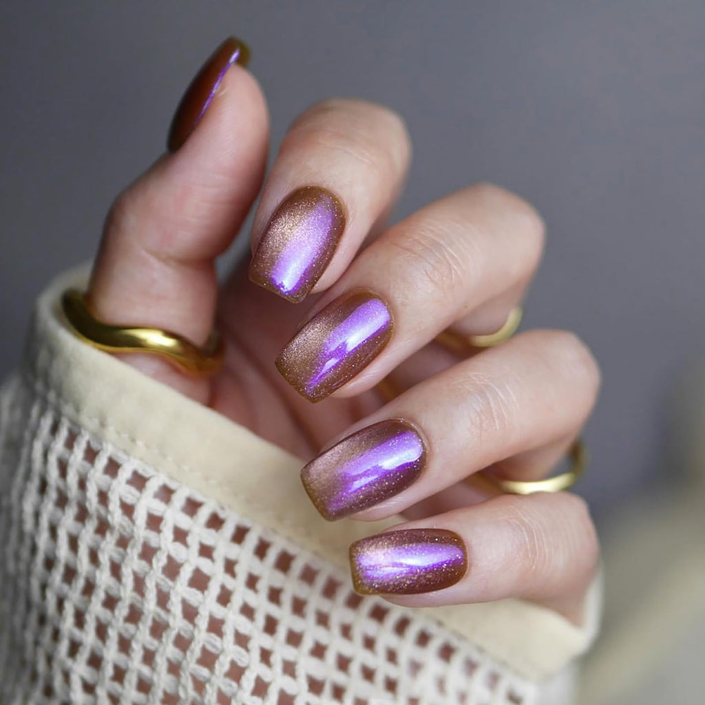 Aurora Lilac Chrome Gradient Medium Almond Press-On Nail Set
