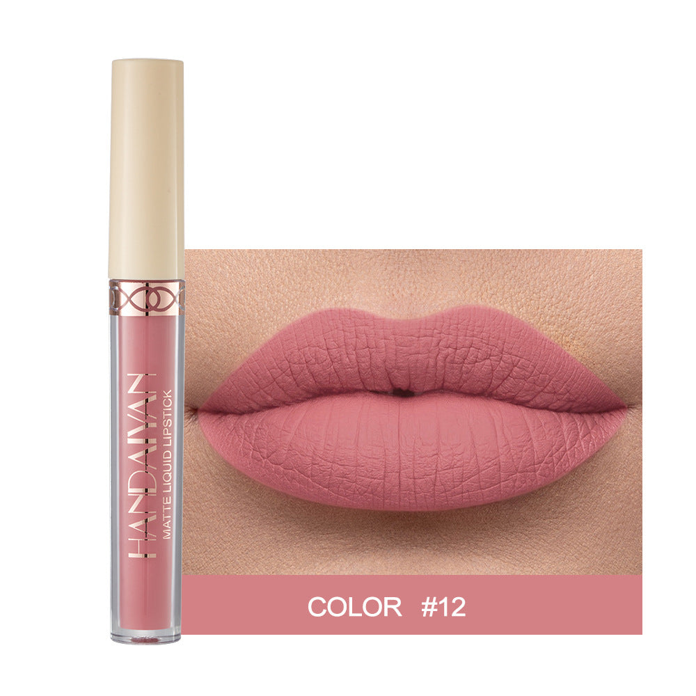 1pc Han Daiyan 12 Color Matte Velvet Liquid Lipstick