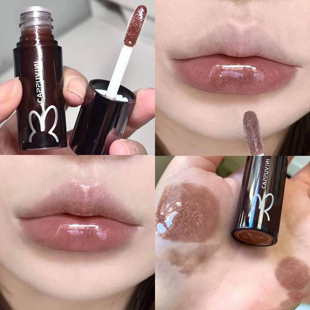 Black Tube Glossy Milk Tea Color Moisturizing Lip Oil