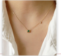 Red Heart & Pearl Lariat Chain Necklace