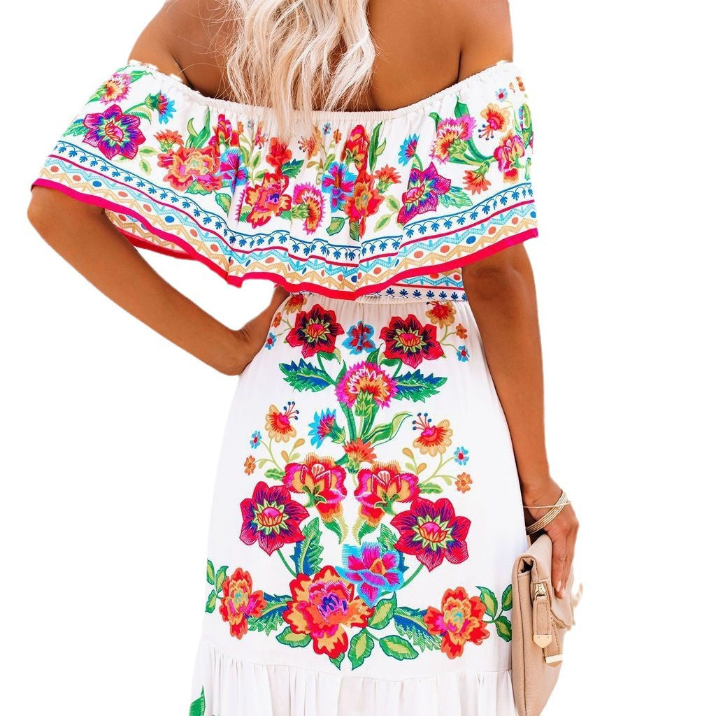 White Tiered Ruffle Maxi Dress