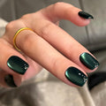 Dark Forest Cat Eye Short Square Press-On Nail Set