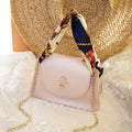 Silk Scarf Mini Handbag with Chain Strap
