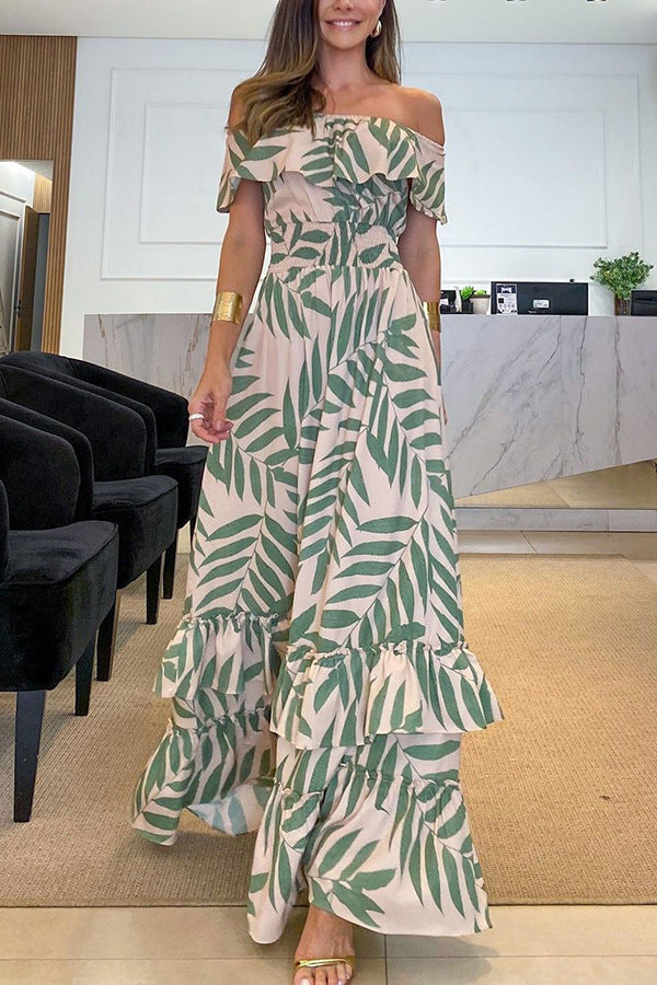Floral  Off-Shoulder Maxi Dress