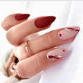 Red Heart Stiletto Press-On Nails