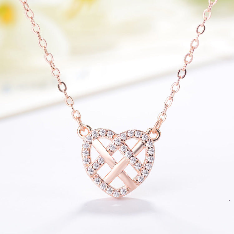 Heart Pendant Crystal Necklace