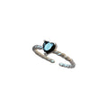 Sterling Silver Black Zircon Love Knot Ring