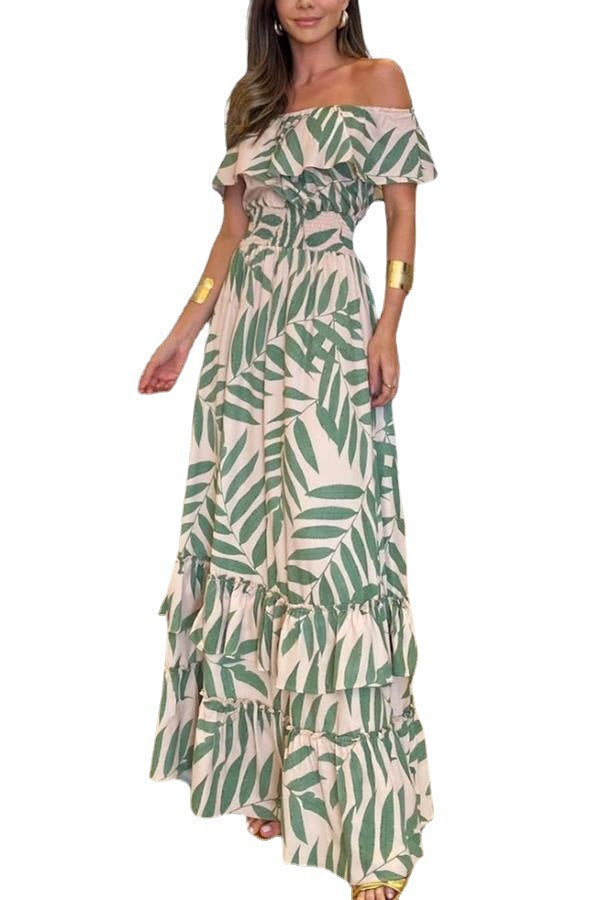 Floral  Off-Shoulder Maxi Dress