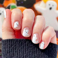 BMKKOT Halloween Ghost Short Square Press-On Nail Set