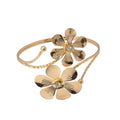 Yocoyee Gold Floral Upper Arm Cuff — Daisy Bloom Armlet