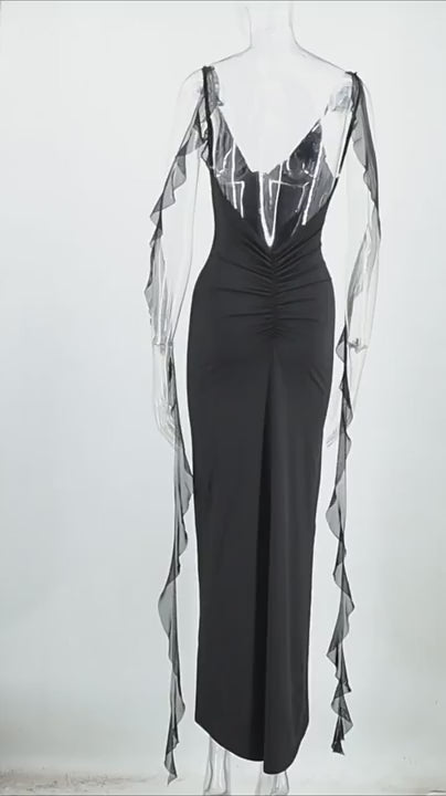 Ludo Dress V-Neck Backless Mermaid Gown