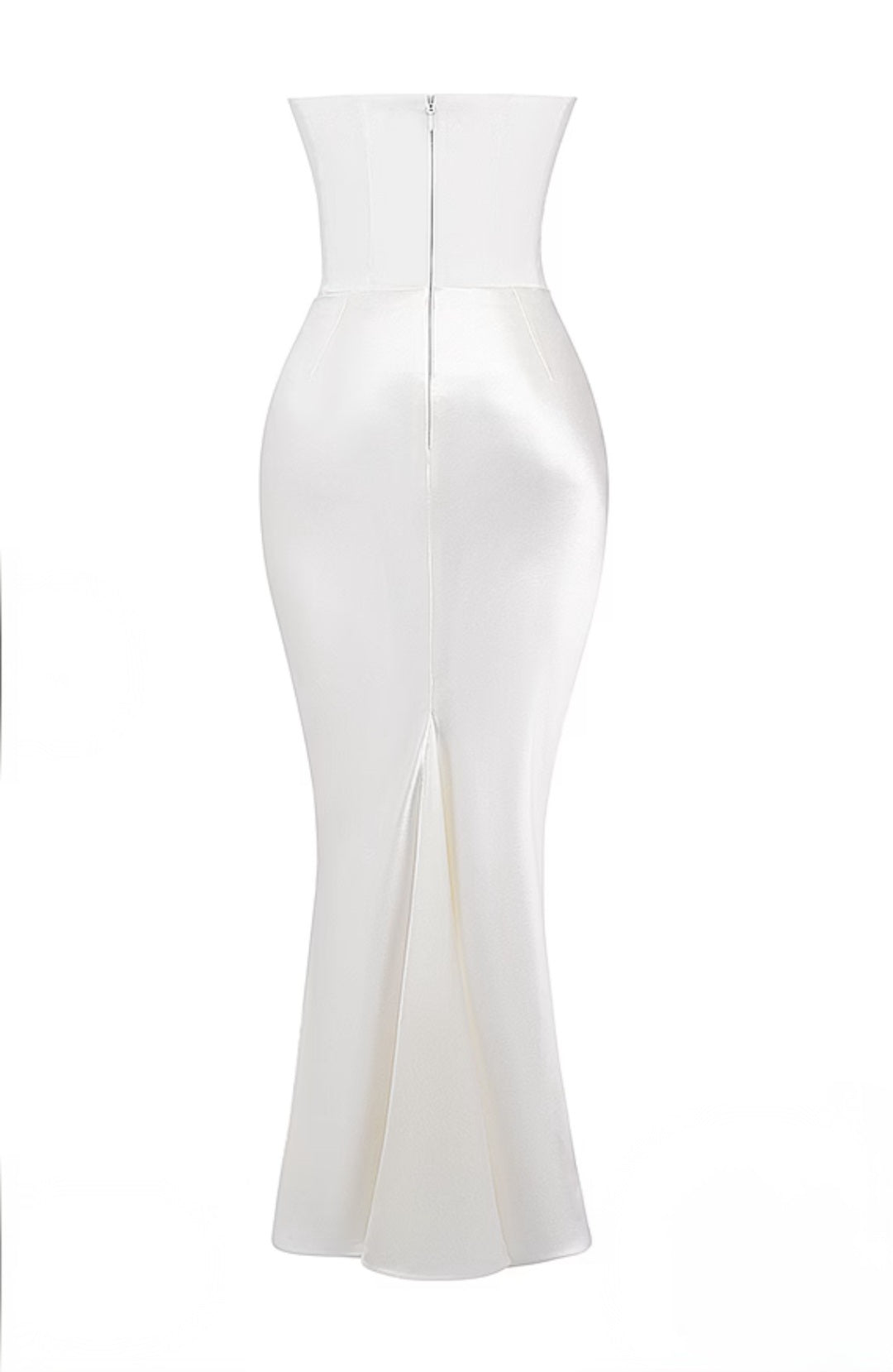 Off-Shoulder Slimming Fishbone Silk Dress