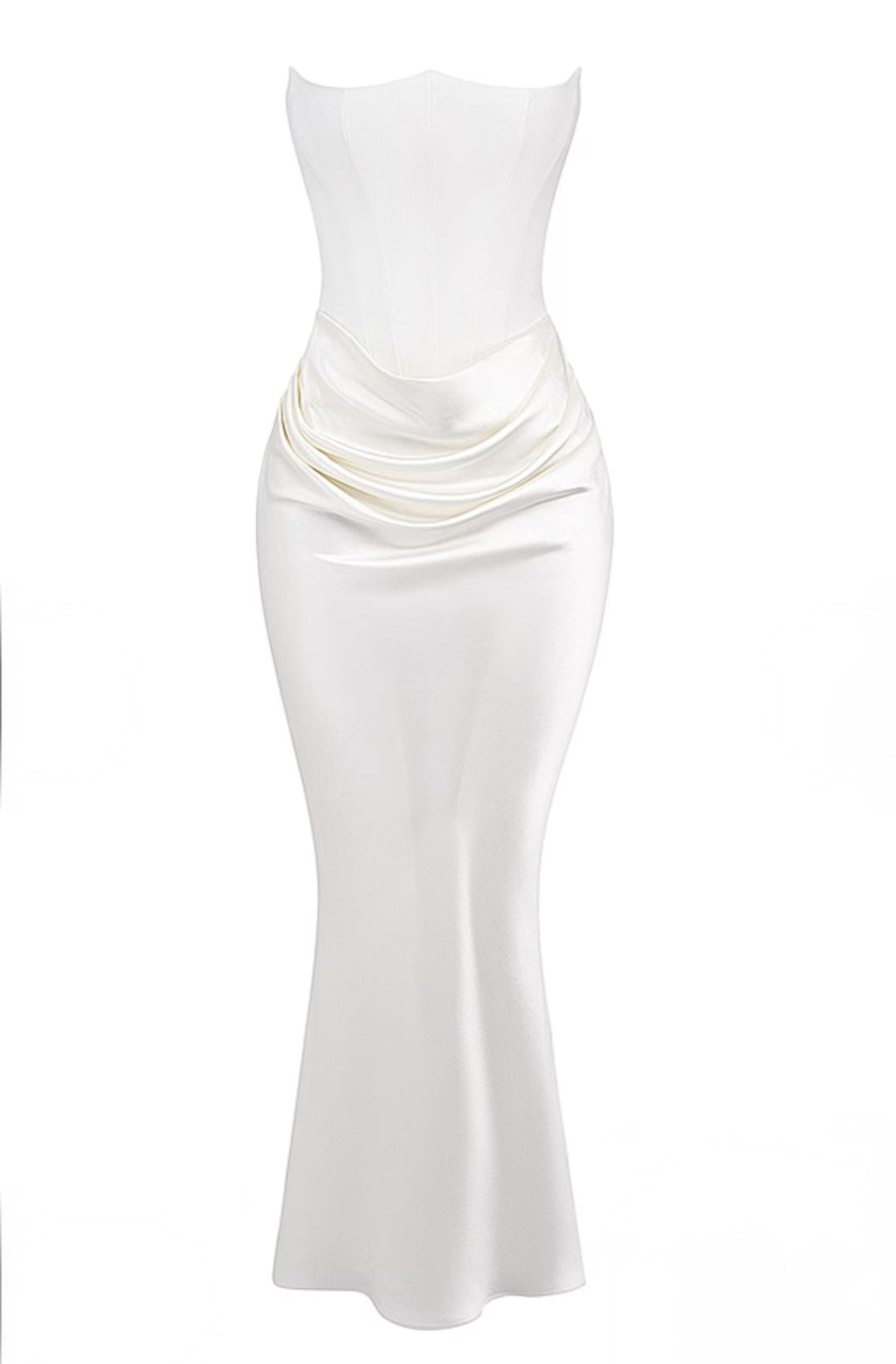 Off-Shoulder Slimming Fishbone Silk Dress