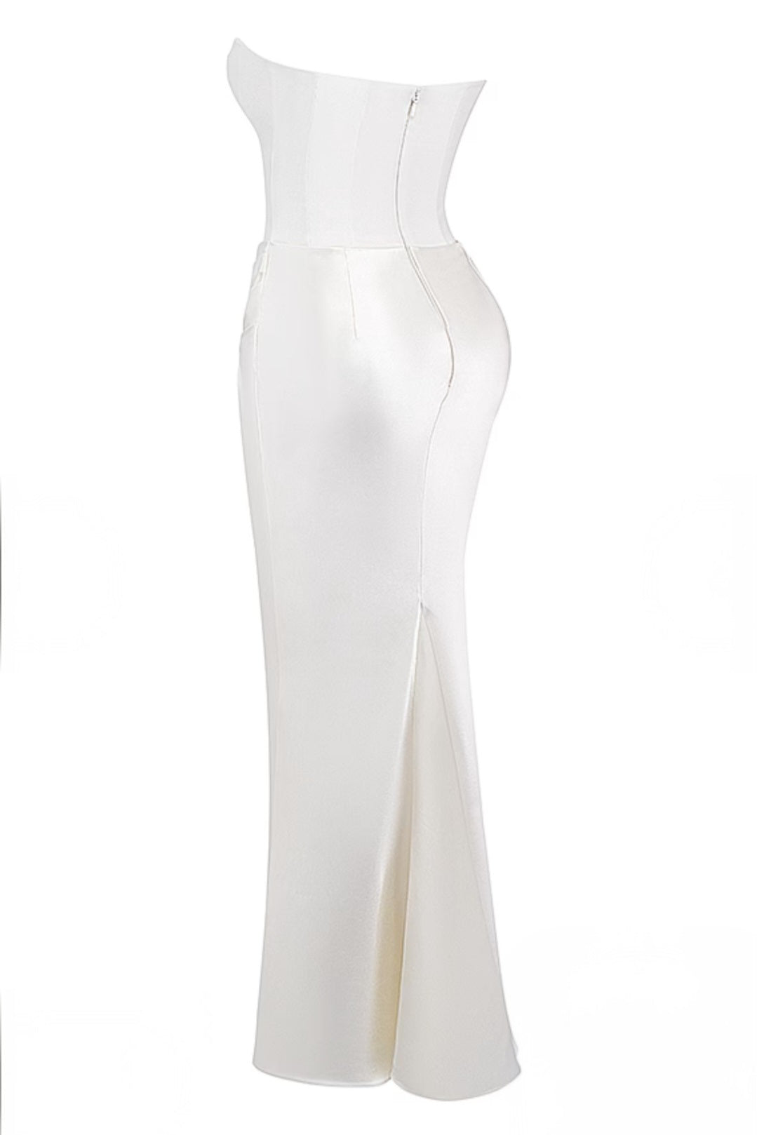Off-Shoulder Slimming Fishbone Silk Dress